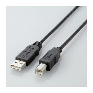 【マラソンでポイント最大47.5倍】(まとめ)エレコム エコUSBケーブル(A-B・1.5m) USB2-ECO15【&times;5セット】｜インテリアの壱番館