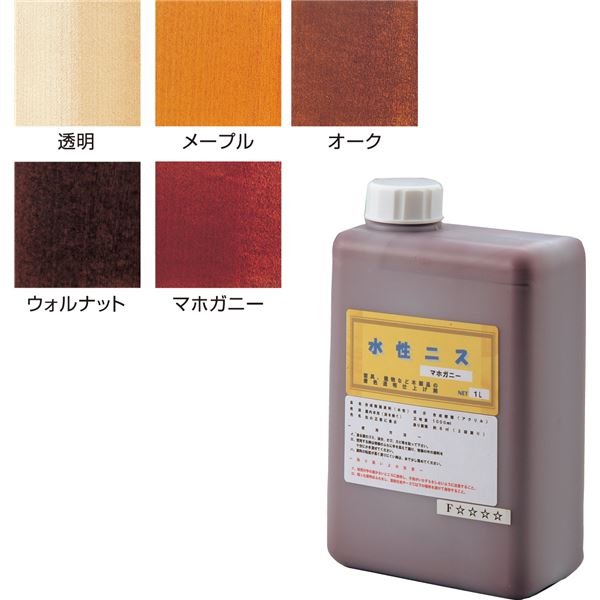 【百貨店SALEでP最大限度47倍】(まとめ)アーテック 水溶性色つやニス/木彫装置 【ウォルナット 1L】 水洗いする可 【×5書き割り】