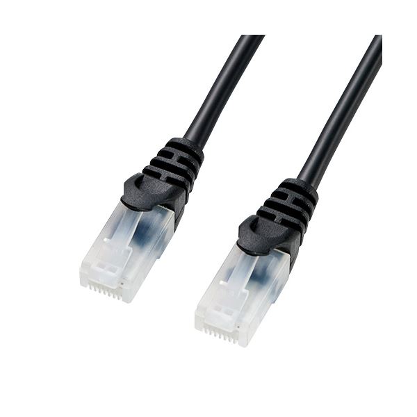 【尖んがり20倍】(まとめ)サンワサプライ ツメ折れ押しとどめるCAT5eLAN有線テレビ 天使の都市-Y5TS-10BK【×3仕掛ける】