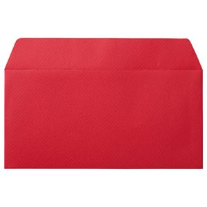 【マラソンでP最大49倍】（まとめ） 寿堂 カラー横型封筒 110×220mm 127.9g／m2 テープのり付 〒枠なし クランベリー 10350 1パック（10枚） 【×15セット】