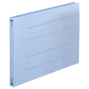 【ポイント20倍】（まとめ） TANOSEE フラットファイル（再生PP） A4ヨコ 150枚収容 背幅18mm ブルー 1パック（5冊） 【×5セット】