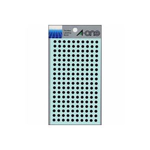 【ポイント20倍】（まとめ） エーワン カラーラベル 丸型5mm径 07069 黒 1P9シート（1800片）入 【×10セット】