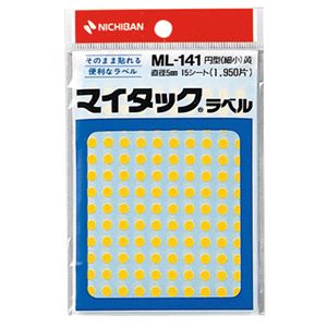 【ポイント20倍】(まとめ) ニチバン マイタック カラーラベル 円型 直径5mm 黄 ML-1412 1パック(1950片：130片×15シート) 【×30セット】