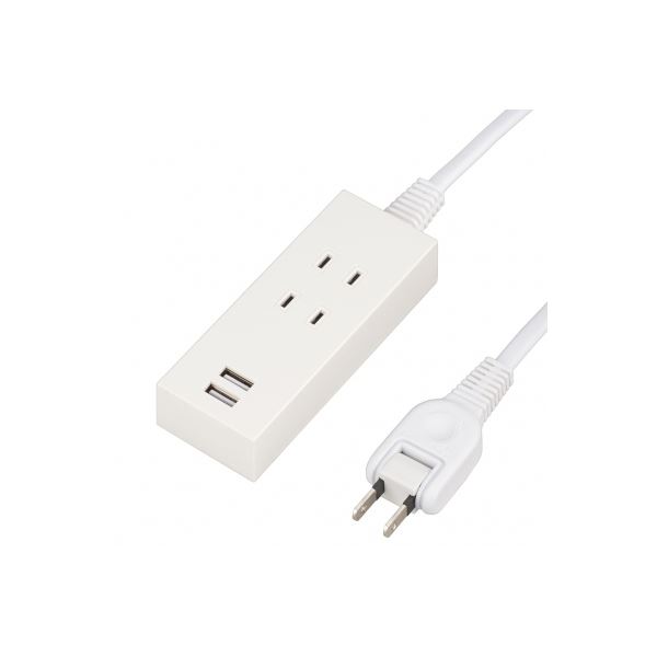 【クーポン配布中＆マラソン対象】（まとめ） YAZAWA 2AC2USB2.1A1.5mホワイト Y024015WH2U 【×3セット】