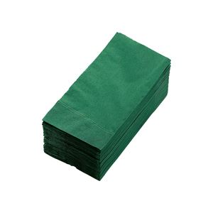 【マラソンでP最大49倍】(まとめ) カラーナプキン 2PLY 8つ折 イタリアグリーン 2PLU-28C-G 1パック(50枚) 【×10セット】