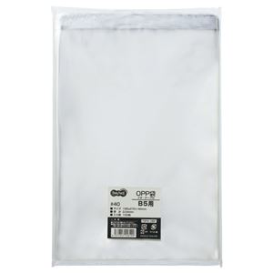 【マラソンでP最大49倍】（まとめ） TANOSEE OPP袋 フタ・テープ付 B5用 195×270+40mm 1パック（100枚） 【×10セット】