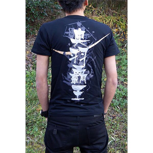 【ポイント20倍】戦国武将Tシャツ 【伊達政宗 奥羽覇王】 XSサイズ 半袖 ブラック(黒) 〔Uネック おもしろ〕
