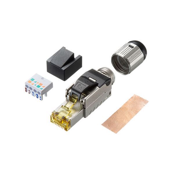 【マラソンでP最大49倍】サンワサプライ カテゴリ6A RJ-45シールドコネクタ ADT-6ARJFS