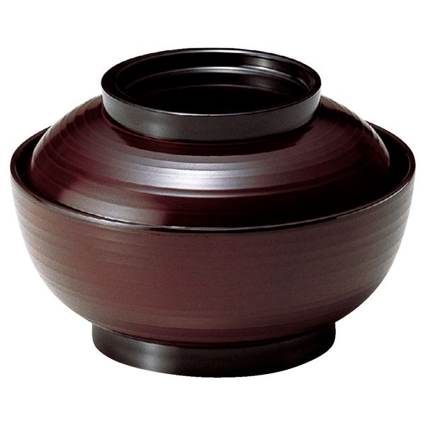 【ポイント20倍】4.5寸 乱引三日月丼/どんぶり鉢 【溜内黒 TA】 直径140×高さ92(65)mm 日本製 食洗機対応 〔和食 レストラン 店舗 お店〕【代引不可】