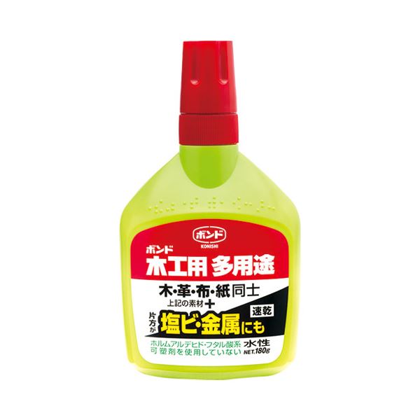 【マラソンでP最大49倍】(まとめ) コニシ ボンド #05504 木工用多用途 180g【×10セット】