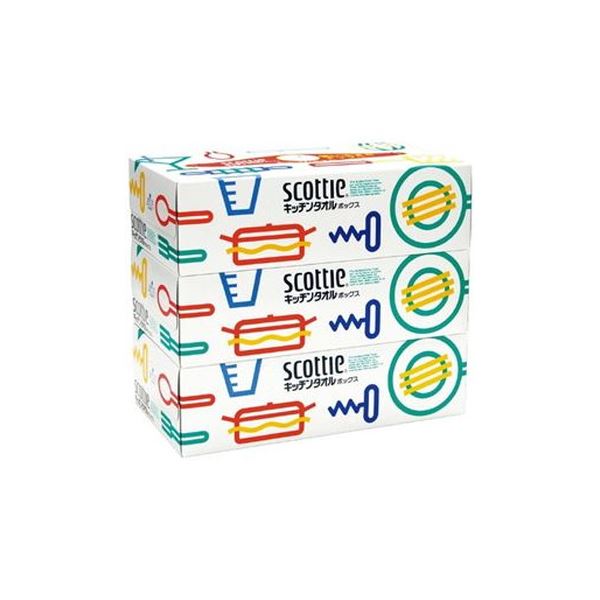 【尖んがり20倍】日本製紙クレシア スコッティキッチンタオルポックス3箱X12P
