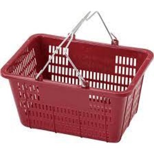 【マラソンでP最大47倍】ミニバスケット レッド 収納カゴ バスケット 買い物カゴ D3502R