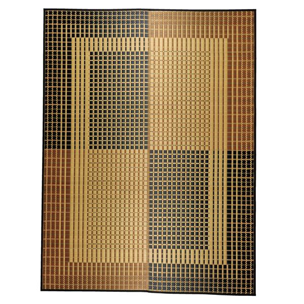 【ポイント20倍】い草 ラグマット 絨毯 約191×250cm ベージュ 日本製 縁：綿100％ 右京 うきょう リビング ダイニング【代引不可】