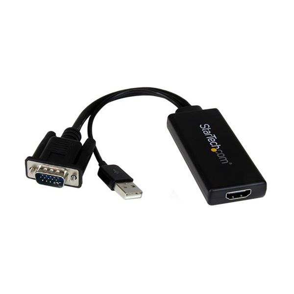 【尖んがり20倍】StarTech.com VGA-HDMI取り替えっこアダプタ（USBオーディオ＆2階建てバス力強さ相応う） 携帯型アナログRGB（VGA） VGA2HDU 1個