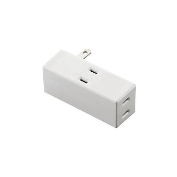 【マラソンでP最大49倍】（まとめ）エレコム トリプルタップ（サイドタイプ） T-TR04-2300WH【×10セット】