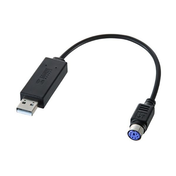 (まとめ) サンワサプライ USB-PS 2変換コンバータ USB(A)オス-ミニDIN6pinメス USB-CVPS5 1本
