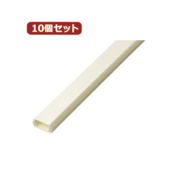 【尖んがり20倍】（まとめ）YAZAWA 10個仕掛ける磁気テープ付ショッピングセンター 2号 1m 象牙色 FF2WX10【×2仕掛ける】