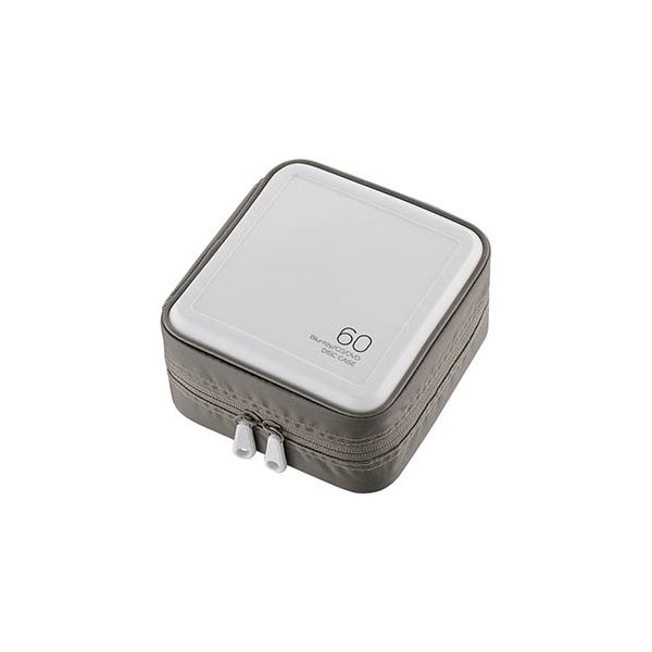 【マラソンでP最大49倍】(まとめ) エレコム CD/DVD/Blu-rayケース/セミハード/ファスナー付/60枚収納/ホワイト CCD-HB60WH 【×2セット】
