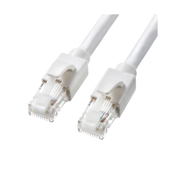 【マラソンでポイント最大47.5倍】サンワサプライ カテゴリ6A LANケーブル KB-T6ATS-20W ホワイト|インテリアの壱番館
