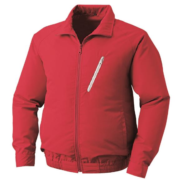 【ポイント20倍】KU90510 空調服 R ポリエステル製遮熱長袖ブルゾン 服のみ レッド 2L｜インテリアの壱番館