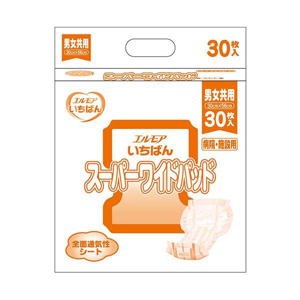 【ポイント20倍】カミ商事 エルモア いちばんスーパーワイドパッド 1セット(180枚：30枚×6パック)