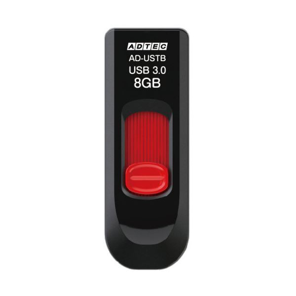 【マラソンでP最大49倍】（まとめ）アドテック USB3.0スライド式フラッシュメモリ 8GB ブラック&レッド AD-USTB8G-U3R 1個【×3セット】 8,008円