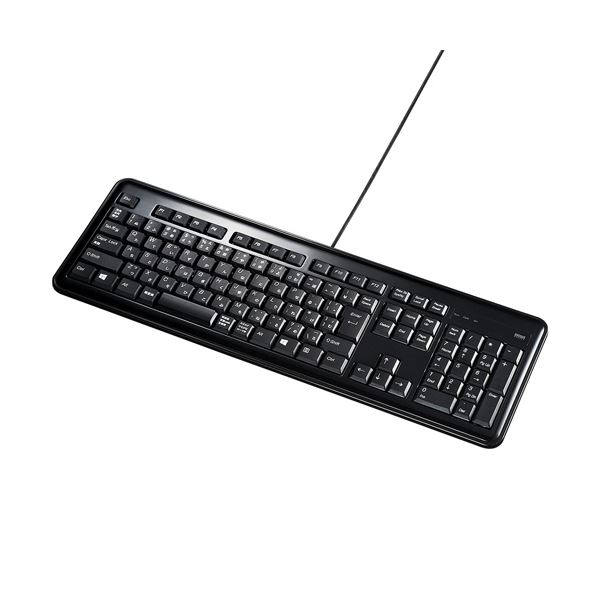 【マラソンでP最大47倍】サンワサプライ USBハブ付キーボードブラック SKB-SL21UHBK 1台