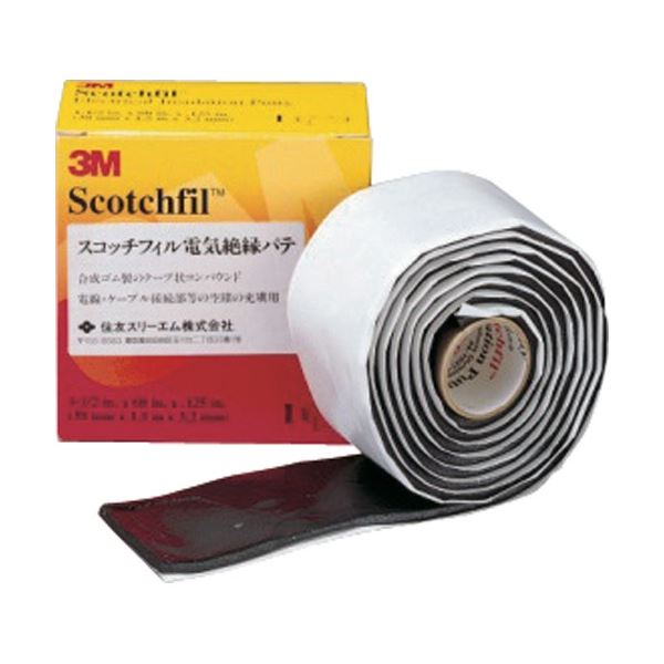 【マラソンでP最大49倍】(まとめ) 3M スコッチフィル 電気絶縁パテ 38mm×1.5m SCOTCHFIL 1巻 【×3セット】