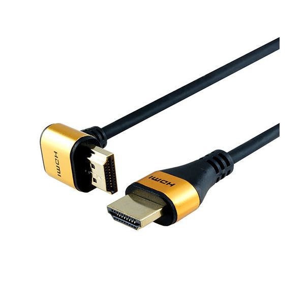 【尖んがり20倍】【5個仕掛ける】ホーリック HDMI有線テレビ L型270度 1.5m ゴールド HL15-569GDX5