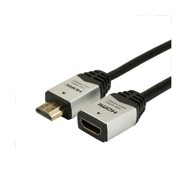 【尖んがり20倍】（まとめ）HORIC HDMI押しひろげる有線テレビ 3m しろがね色 HDFM30-121SV【×3仕掛ける】
