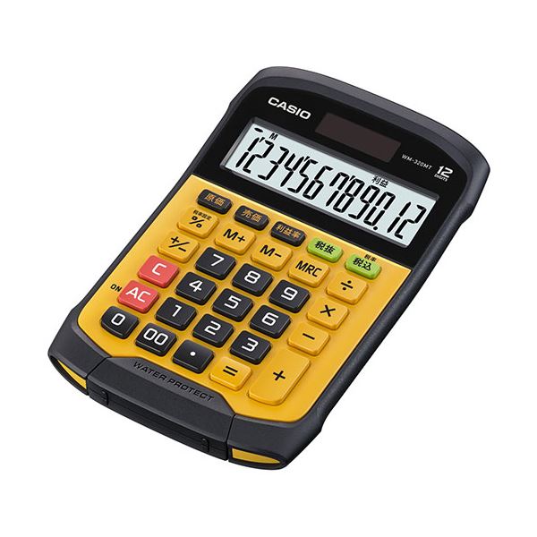 【マラソンでポイント最大47.5倍】カシオ計算機 CASIO 防水・防塵電卓 ミニジャストタイプ12桁 WM-320MT-N|インテリアの壱番館