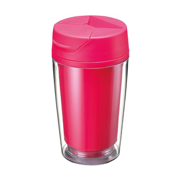 【クーポン配布中】トレードワークス カスタムデザインタンブラーFC 250ml ピンク TS-1146-030 1箱(60個)