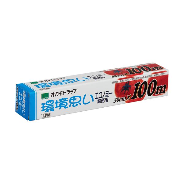 【ポイント20倍】（まとめ）オカモト オカモトラップ 環境思いエコノミー 30cm×100m PE-30 1本 【×10セット】 8,352円