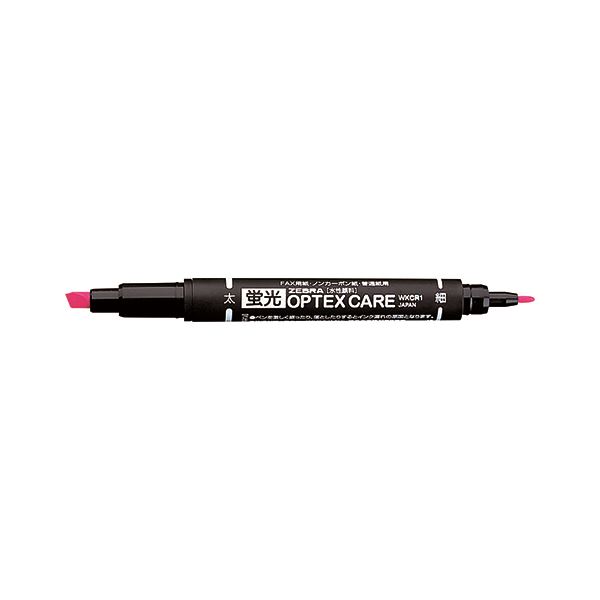 【クーポン配布中】（まとめ） ゼブラ 蛍光オプテックス・ケア 細字/太字 ピンク 【×50セット】 4,620円
