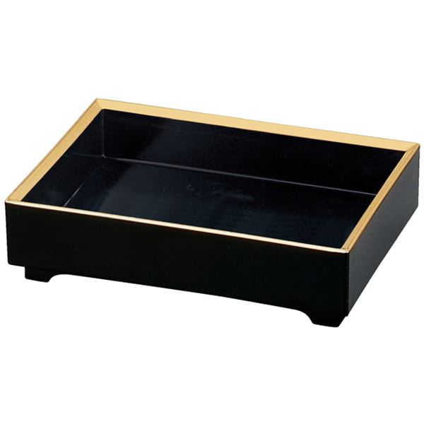 【ポイント20倍】錦盛箱/和食器 【黒天金 A】 218×147×53mm 日本製 〔和食 レストラン 居酒屋 店舗 お店〕【代引不可】