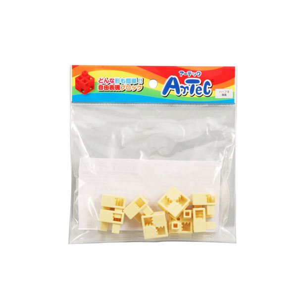 【クーポン配布中】（まとめ）Artecブロック ハーフB 8P 薄黄【×20セット】