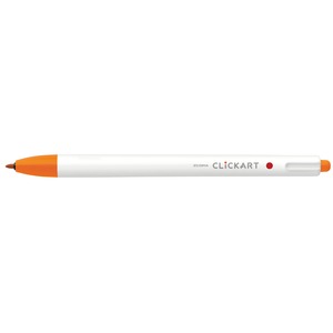 【ポイント20倍】（まとめ） ゼブラ ノック式水性カラーペン クリッカート オレンジ 0.6mm 【×50セット】