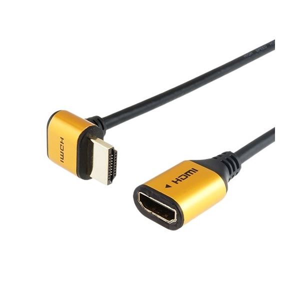 【ポイント20倍】【5個セット】ホーリック HDMI延長ケーブル L型90度 1m ゴールド HLFM10-587GDX5
