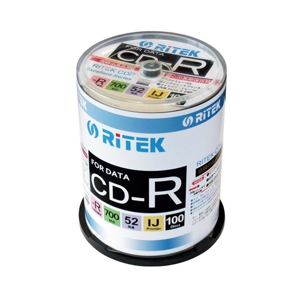 【ポイント20倍】(まとめ）Ri-JAPAN データ用CD-R 100枚 CD-R700WPX100CK C【×2セット】
