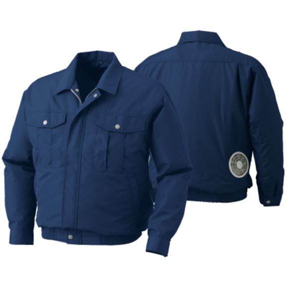 【クーポン配布中＆マラソン対象】KU90540 空調服 R ポリエステル製長袖ブルゾン 服のみ ダークブルー LL