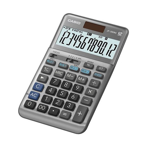 【マラソンでポイント最大47.5倍】カシオ計算機 CASIO 軽減税率電卓 ジャストタイプ12桁 JF-200RC-N|インテリアの壱番館