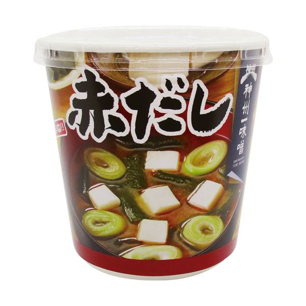 【ポイント20倍】（まとめ）神州一味噌 おいしいね！！赤だしカップ 24.2g 1セット（18食：6食×3ケース）【×2セット】