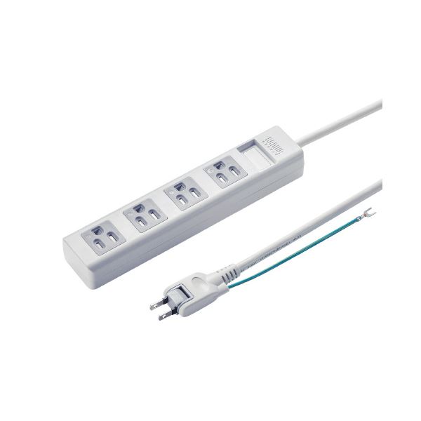 【ポイント20倍】サンワサプライ シャッタータップ 4個口 5m ホワイト TAP-SH3450MG｜インテリアの壱番館 9,828円