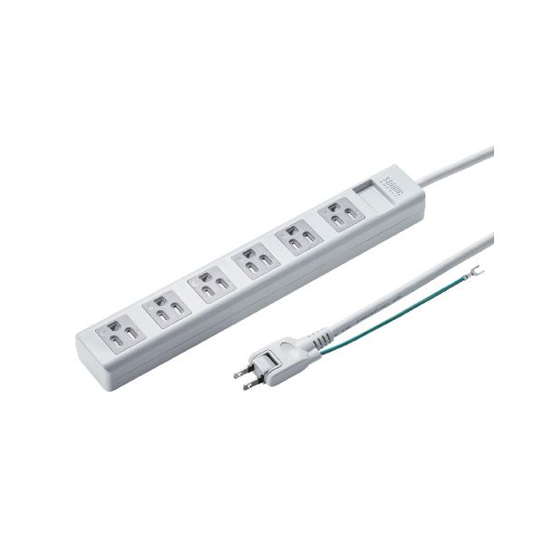 【マラソンでポイント最大47.5倍】サンワサプライ シャッタータップ 6個口 5m ホワイト TAP-SH3650MG|インテリアの壱番館
