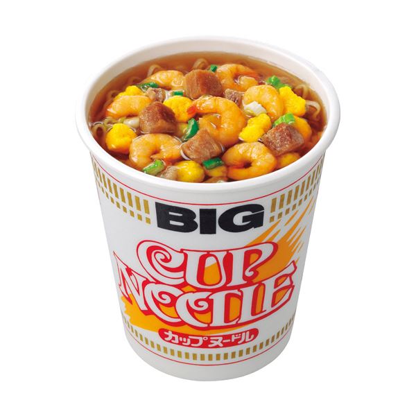 【クーポン配布中&マラソン対象】（まとめ）日清食品 カップ ヌードル ビッグ100g 1ケース（12食）【&times;2セット】【代引不可】｜インテリアの壱番館