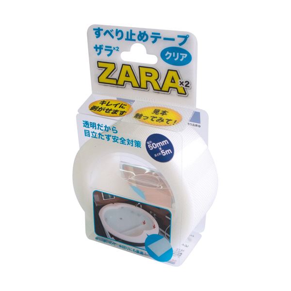 【マラソンでポイント最大47.5倍】（まとめ）カーボーイ すべり止めテープ ザラザラ幅50mm&times;5m クリア ST-42 1巻【&times;5セット】｜インテリアの壱番館