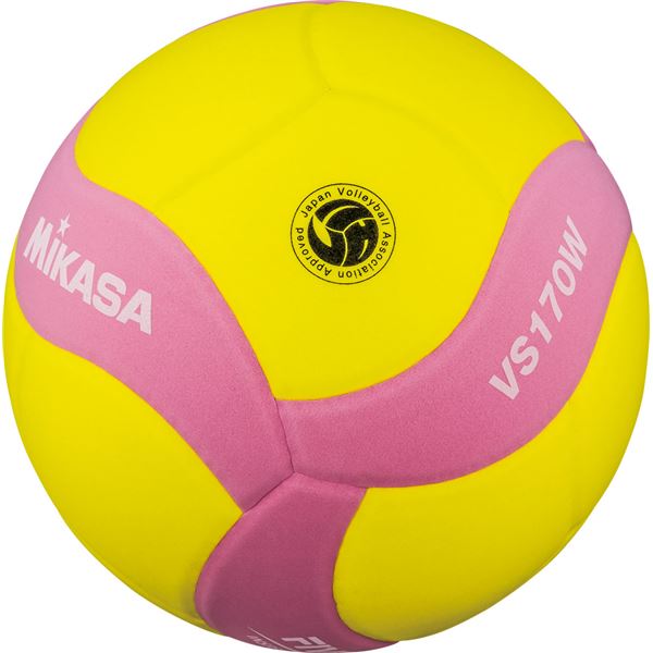 【ポイント20倍】MIKASA（ミカサ） スマイルバレーボール5号球 FIVB公認スマイルバレー5号 イエロー×ピンク 【VS170WYP】