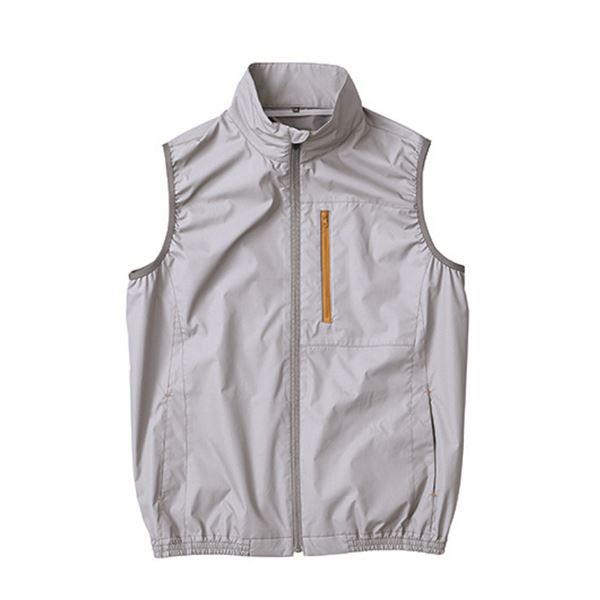 【マラソンでポイント最大47.5倍】KU92140 空調服 R ポリエステル製 遮熱 タチエリ ベスト 服のみ シルバー L|インテリアの壱番館