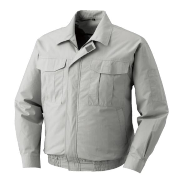 【マラソンでP最大49倍】KU90550 空調服 R 綿薄手 服のみ シルバー 4L
