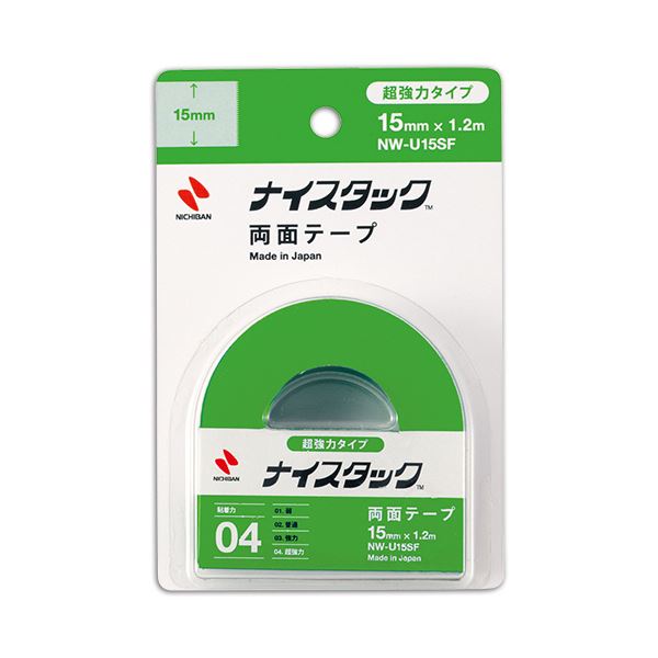 【ポイント20倍】（まとめ） ニチバン ナイスタック 両面テープ超強力タイプ 小巻 15mm×1.2m NW-U15SF 1巻 【×10セット】